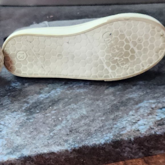 Cat & Jack Gray Canvas High-Top Sneakers Size 13 - Picture 14 of 16